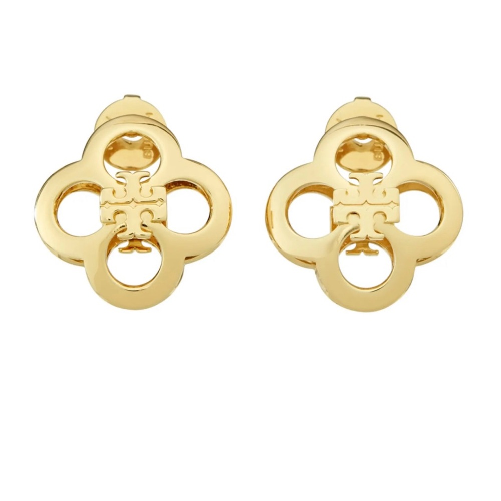 Tory Burch Kira Clover drop earrings - gold